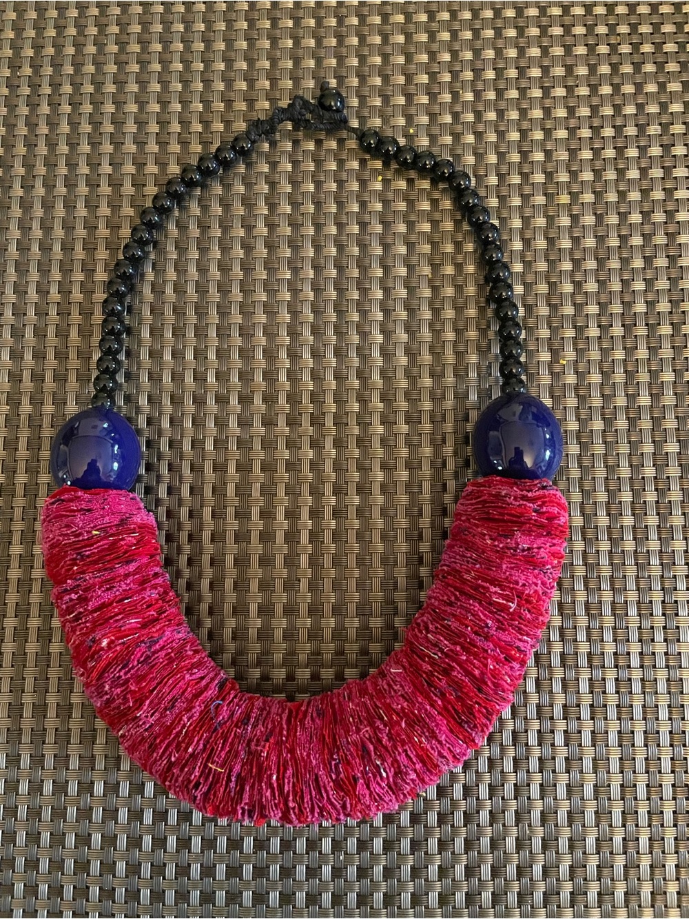 Beautifully Handmade African Fabric Statement Necklace